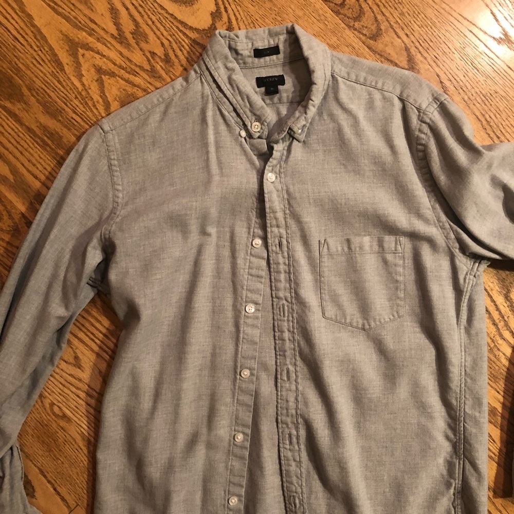 J Crew Slim Grey Button Up (Medium)